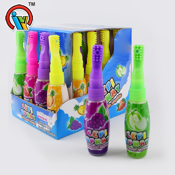 Toothbrush shape fruity spray candy