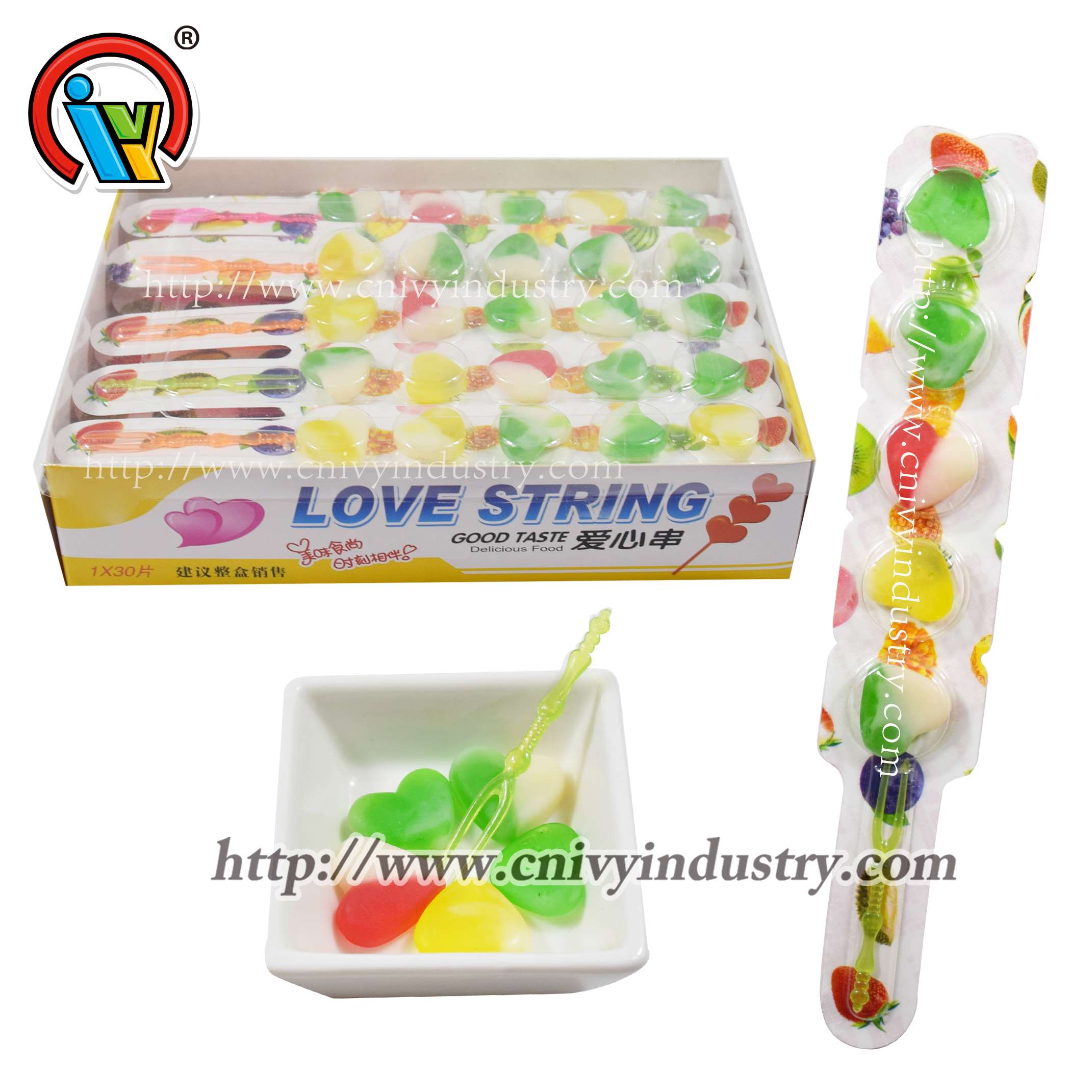 heart shape fruit flavor gummy candy wholesale