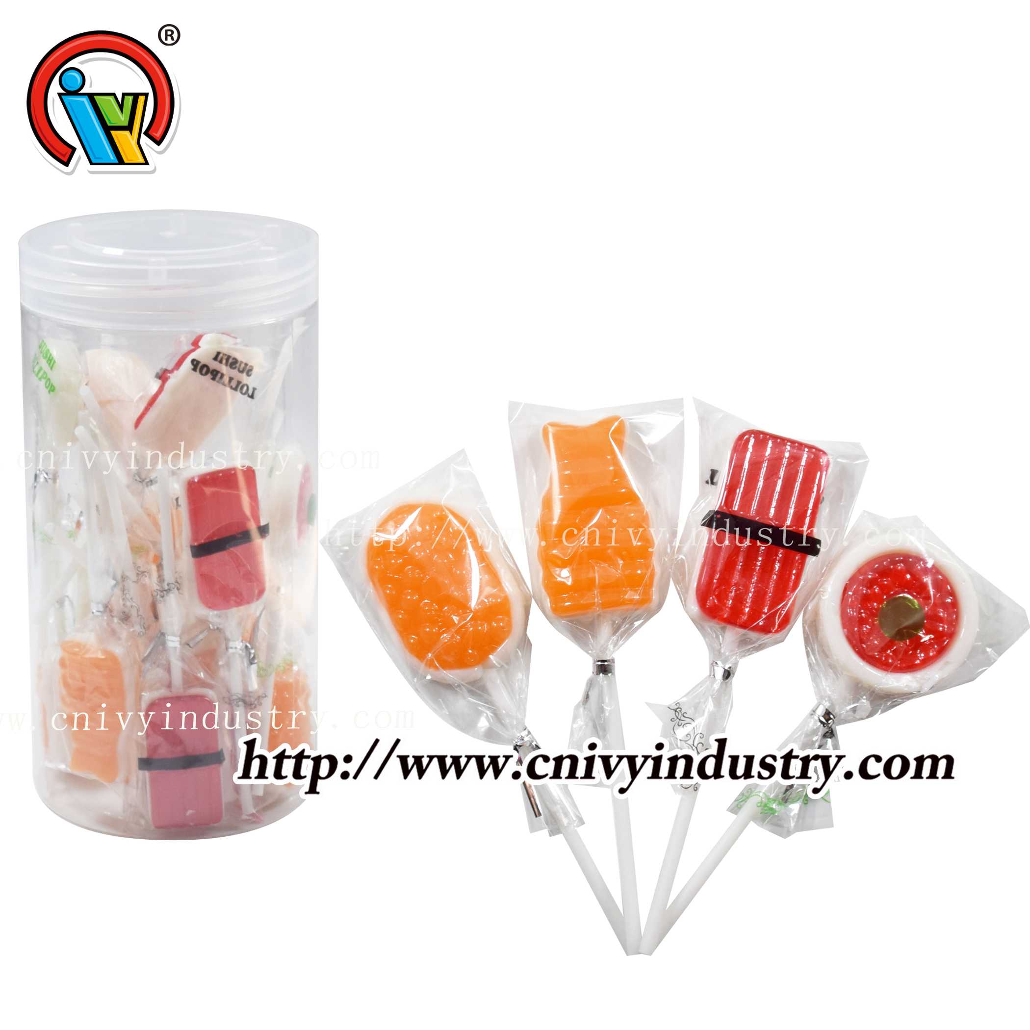 Janpanese snack food sushi lollipop hard candy