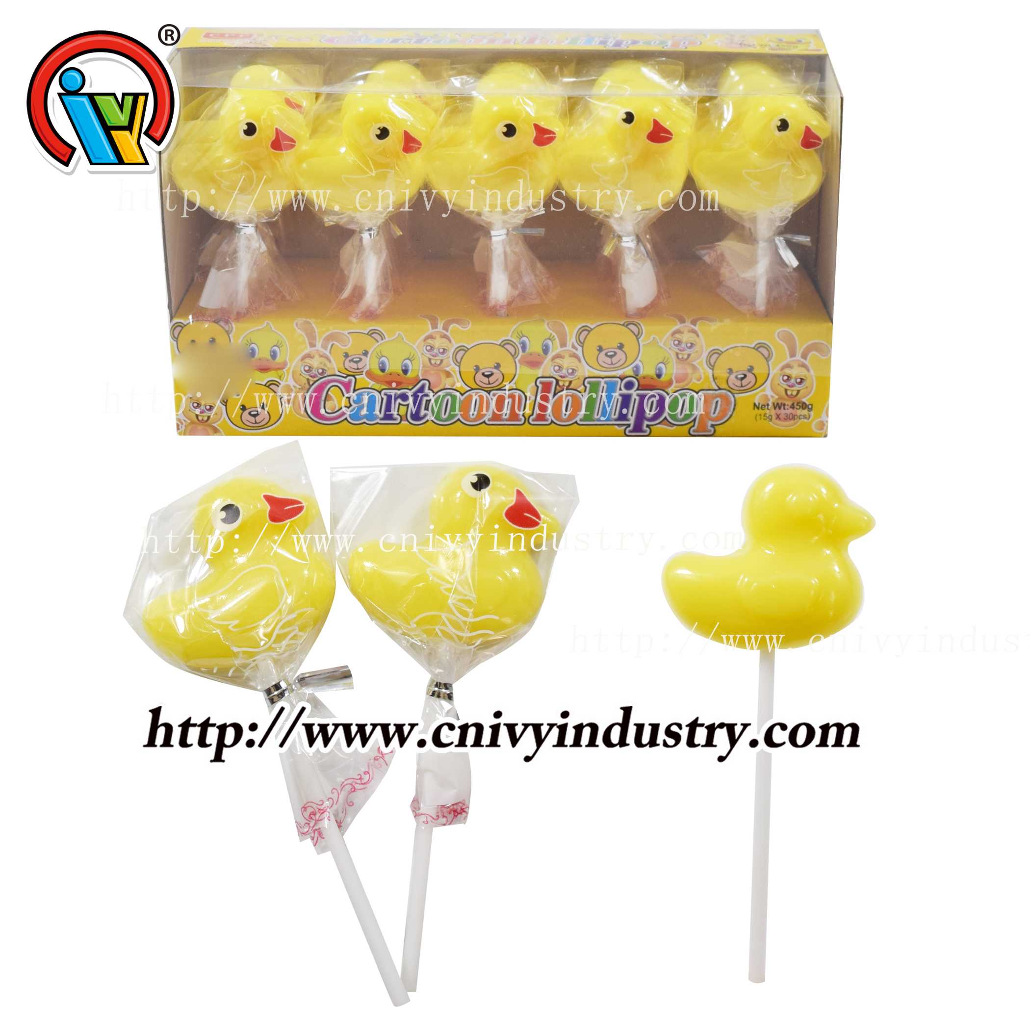 duck shape lollipop candy wholesale