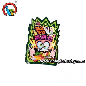 บรรจุภัณฑ์ใหม่ด้วย popping candy bubble gum และสติกเกอร์ด้านใน