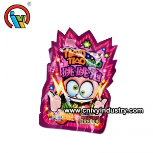 บรรจุภัณฑ์ใหม่ด้วย popping candy bubble gum และสติกเกอร์ด้านใน
