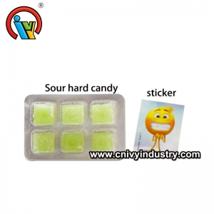 ขนมหวานเปรี้ยวหวานที่มีสติ๊กเกอร์