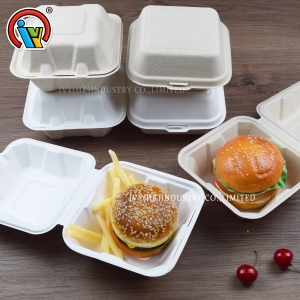 กล่องเบอร์เกอร์ย่อยสลายได้เป็นมิตรกับสิ่งแวดล้อม
